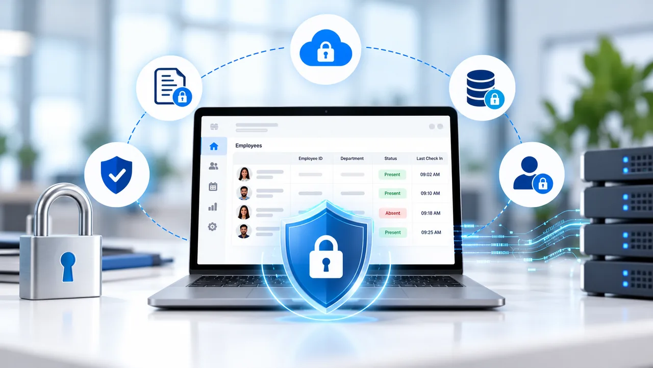 Secure employee data dashboard with encrypted records and protected access